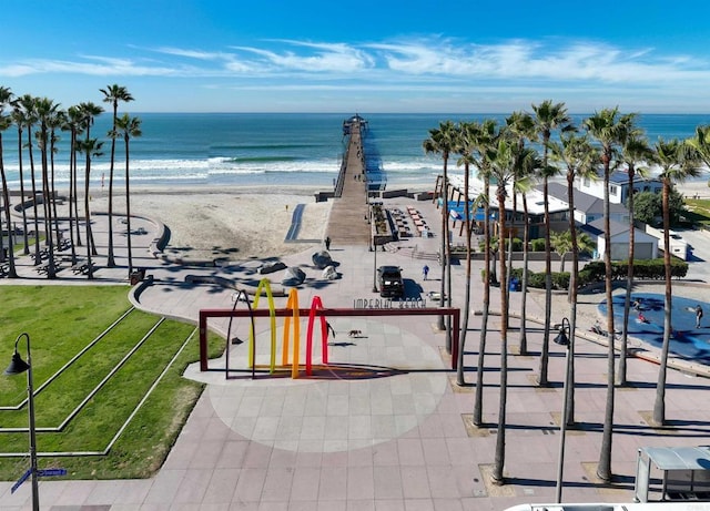 water view with a beach view