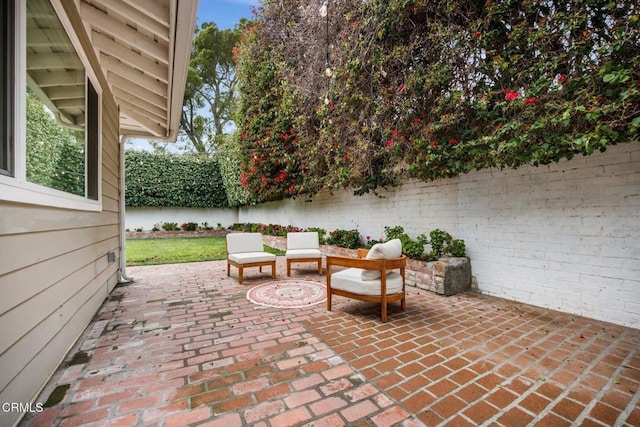 view of patio / terrace featuring a fenced backyard