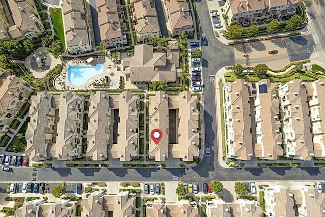 bird's eye view featuring a residential view