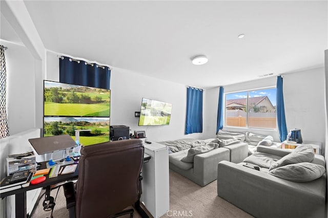 view of carpeted living room