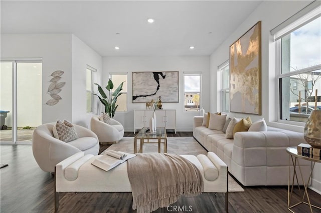 392 Baluster, Irvine, CA 92618 - living area featuring recessed lighting, baseboards, and wood finished floors