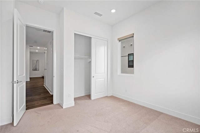 392 Baluster, Irvine, CA 92618 - unfurnished bedroom with recessed lighting, a closet, baseboards, and carpet flooring