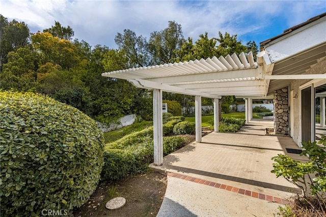 view of patio / terrace with a pergola