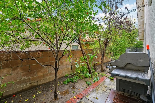 view of patio featuring a fenced backyard