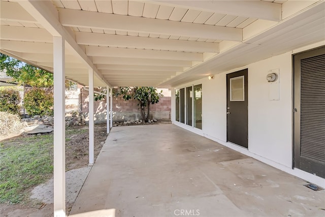 view of patio / terrace with fence