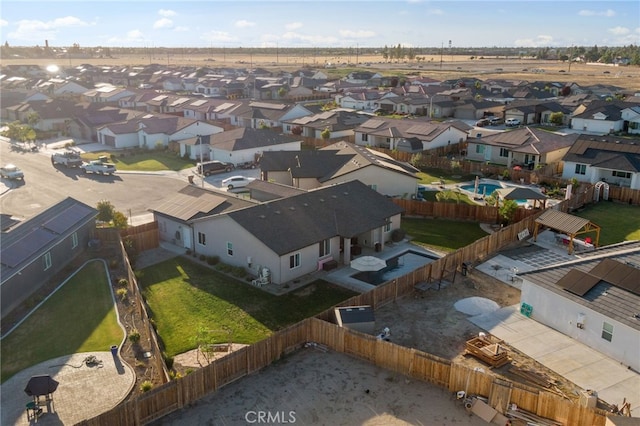 drone / aerial view with a residential view