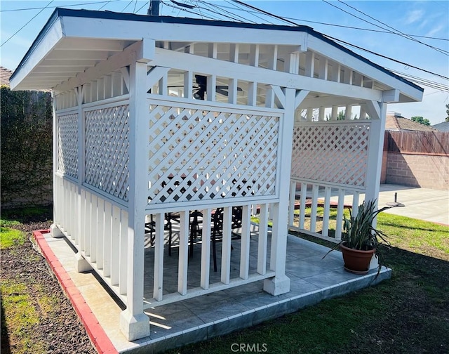 exterior space with fence