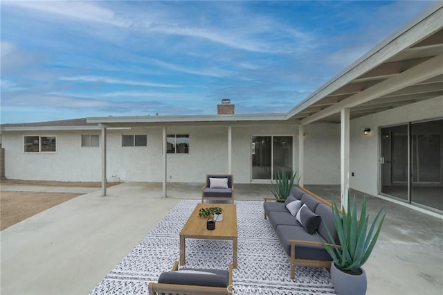 view of patio featuring an outdoor living space