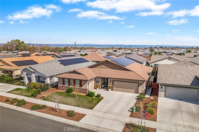 aerial view featuring a residential view