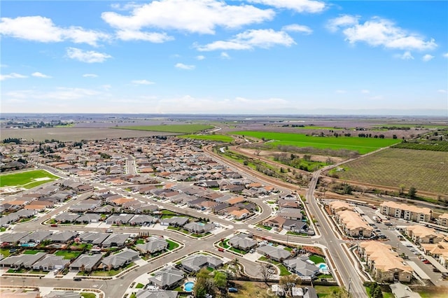 aerial view with a residential view