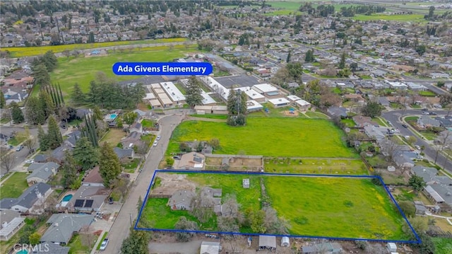 bird's eye view featuring a residential view