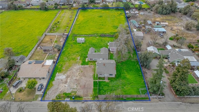 drone / aerial view with a residential view