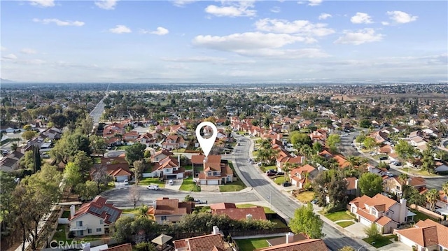 bird's eye view with a residential view