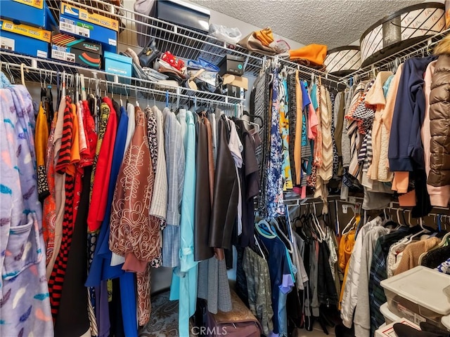 view of walk in closet