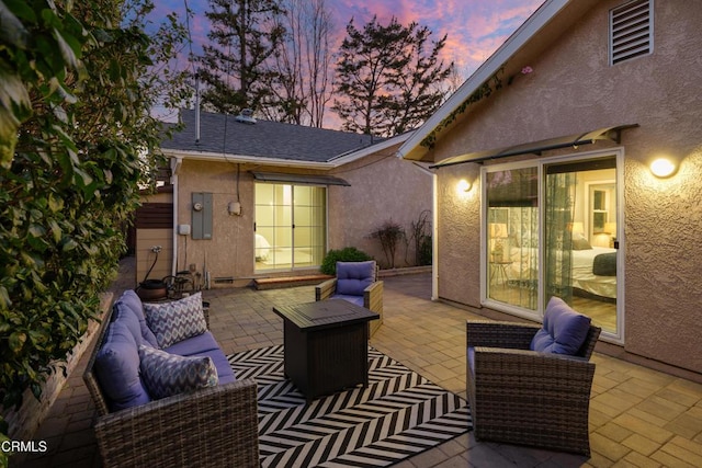 view of patio / terrace featuring an outdoor hangout area