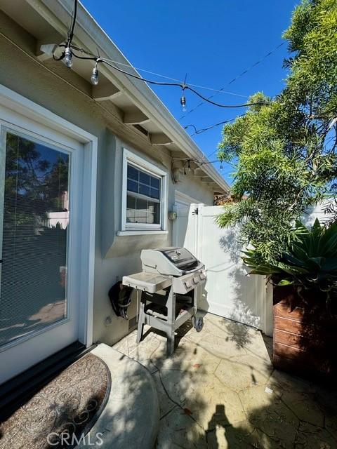 view of patio with area for grilling