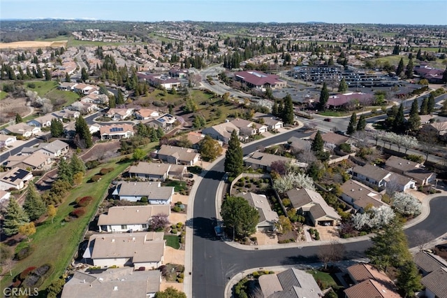 bird's eye view with a residential view