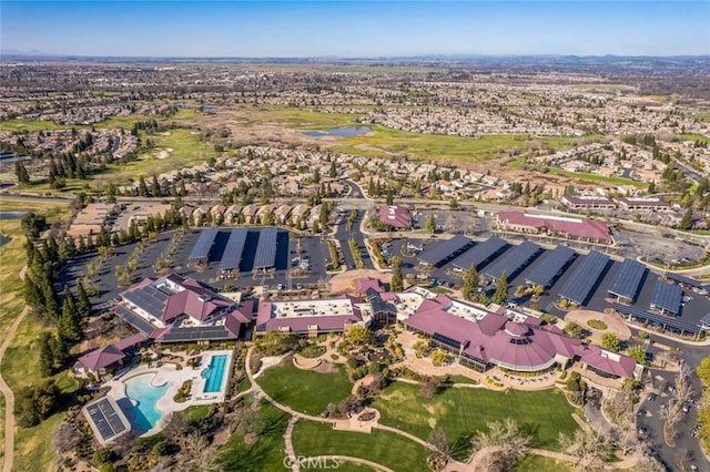 drone / aerial view featuring a residential view