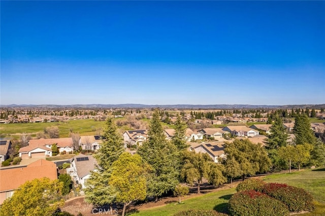 aerial view featuring a residential view