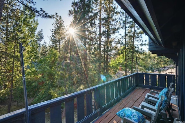 view of wooden deck