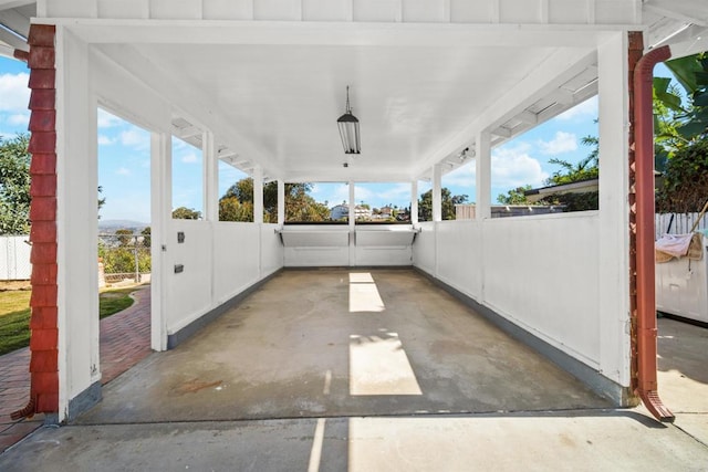view of patio with fence