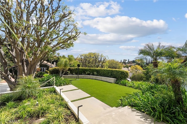 view of home's community featuring a lawn