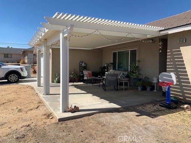 view of patio with a pergola