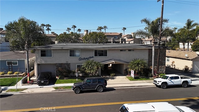 view of front of home with stucco siding