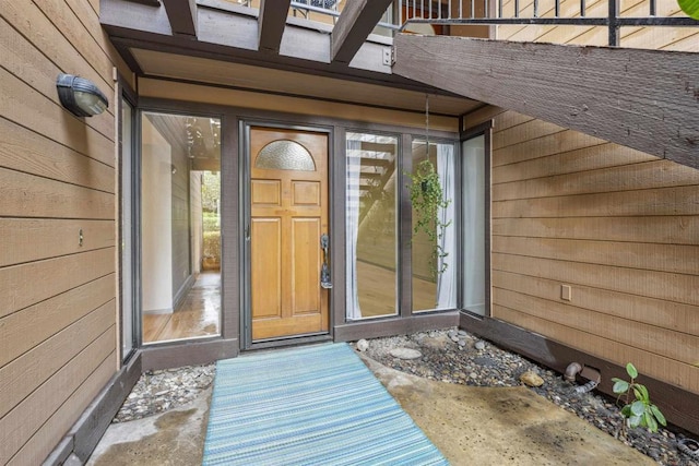 view of doorway to property