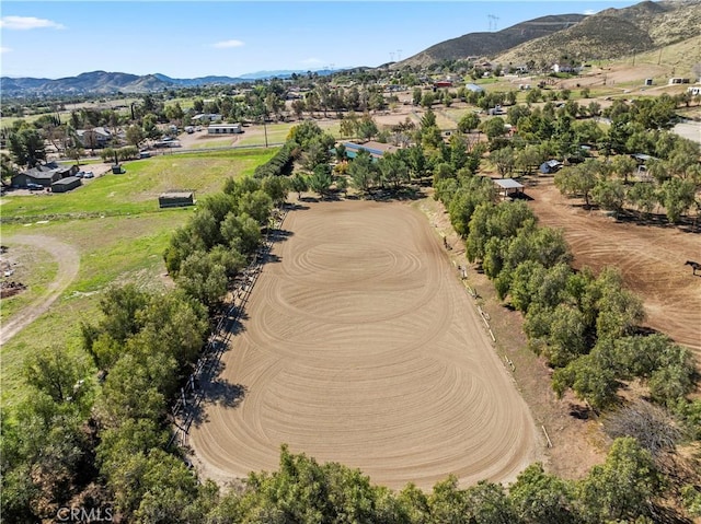 aerial view featuring a mountain view