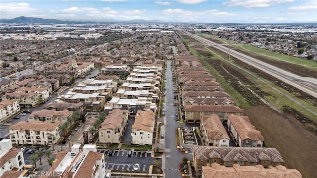 aerial view with a residential view