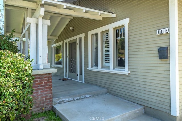 exterior space with covered porch