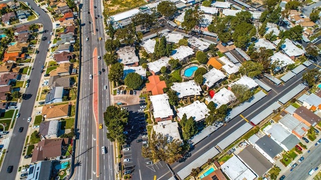 aerial view featuring a residential view