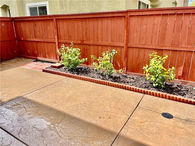 view of patio / terrace with a fenced backyard