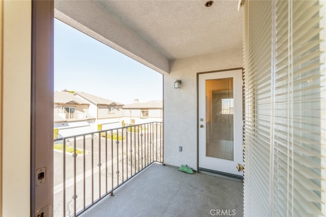 balcony with a residential view