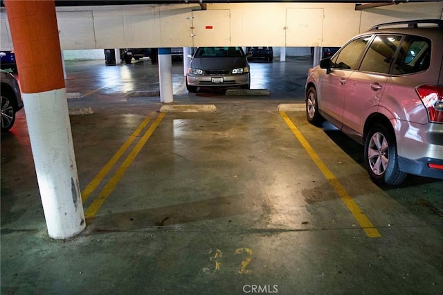 view of parking deck