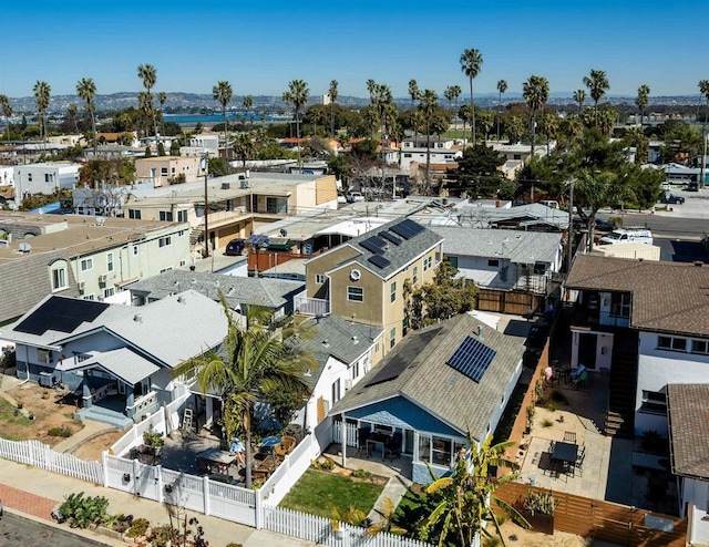 bird's eye view with a residential view