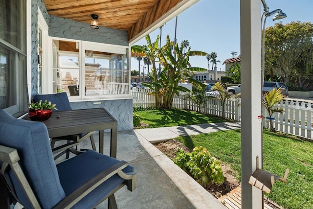 view of patio with fence