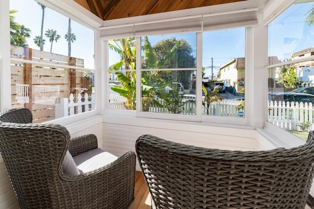 view of sunroom