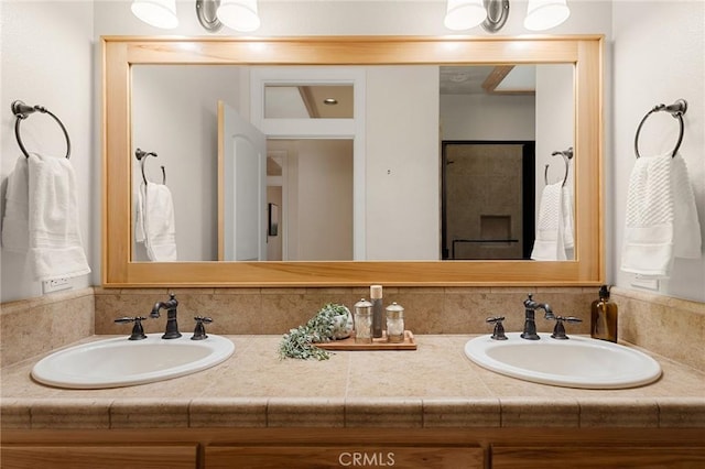 13725 Nimshew Rd, Magalia, CA 95954 - full bathroom with double vanity and a sink