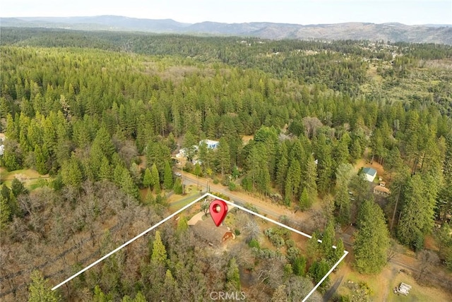 13725 Nimshew Rd, Magalia, CA 95954 - aerial view with a forest view and a mountain view