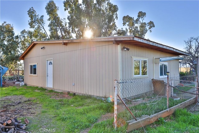 exterior space featuring fence