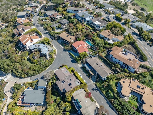 aerial view featuring a residential view