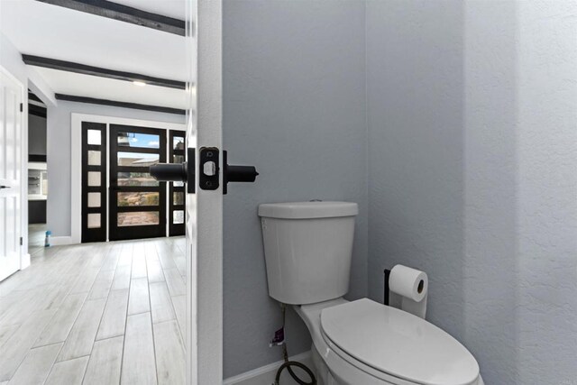 32404 Womsi Rd, Pauma Valley, CA 92061 - bathroom featuring a textured wall and wood finished floors