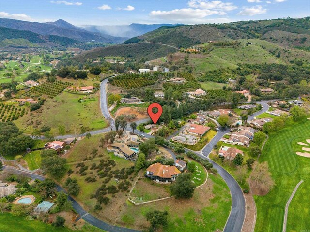 32404 Womsi Rd, Pauma Valley, CA 92061 - aerial view of property and surrounding area with a mountainous background