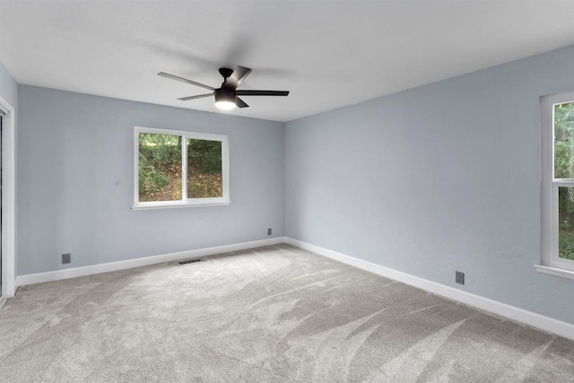 32404 Womsi Rd, Pauma Valley, CA 92061 - spare room featuring plenty of natural light, a ceiling fan, and carpet floors
