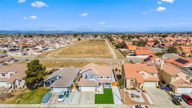 bird's eye view with a residential view