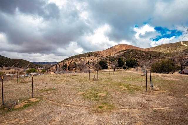 mountain view with a rural view