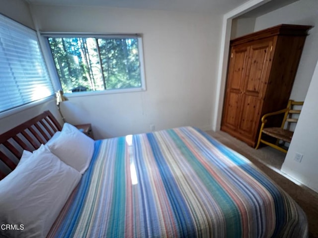 view of carpeted bedroom