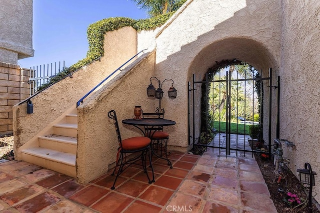 23461 Darcy Ln, Newhall, CA 91321 - entrance to property featuring a gate and stucco siding
